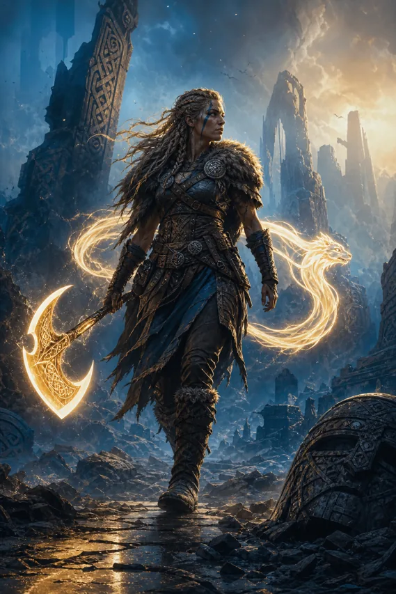 Editorial concept illustration of Faye-style God of War Laufey gameplay in the Everywhen
