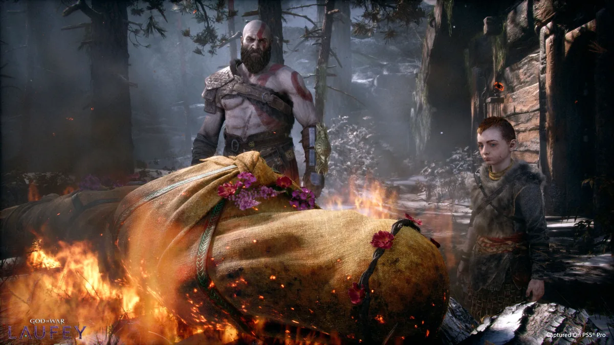 Official God of War Laufey scene showing Faye and her allies